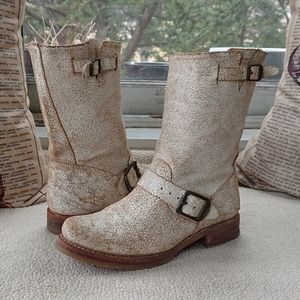 Frye "Veronica Short" Leather Moto Boot